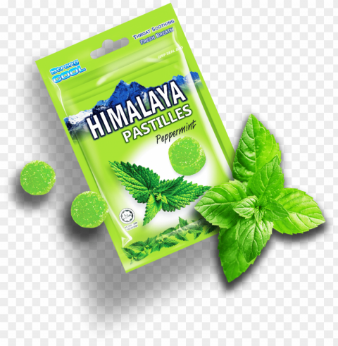 himalaya pastilles peppermint PNG transparent designs for projects