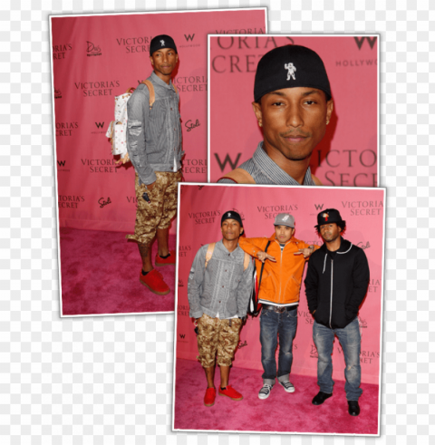hip-hop mogul pharrell williams and his crew PNG art