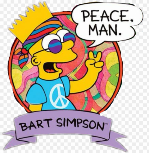 hippie tumblr simpsons - barto simpso PNG files with no backdrop pack