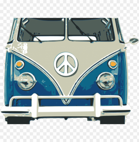 hippies clipart vw camper van - vw camper front view Clear Background Isolated PNG Icon