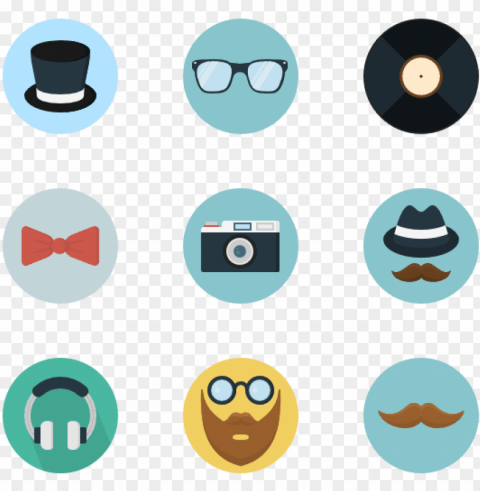 hipster 27 icons - icon modern PNG images with transparent elements pack