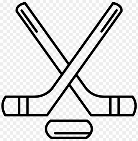 hockey sticks and puck vector - ice hockey stick ico Transparent PNG images pack