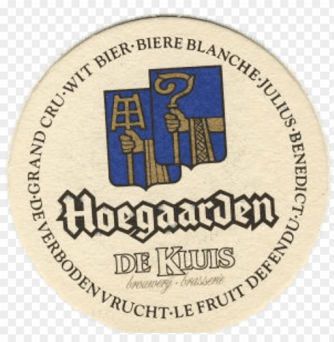 hoegaarden beer coaster Isolated Subject in Transparent PNG Format