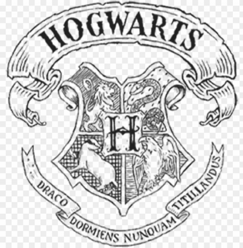 hogwarts seal clip freeuse - hogwarts school of witchcraft and wizardry logo Transparent Background PNG Object Isolation