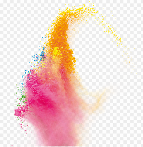 holi color Transparent Cutout PNG Isolated Element