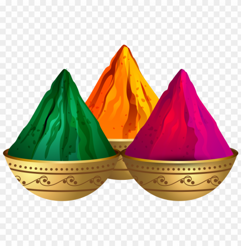 holi color powders Transparent Cutout PNG Graphic Isolation