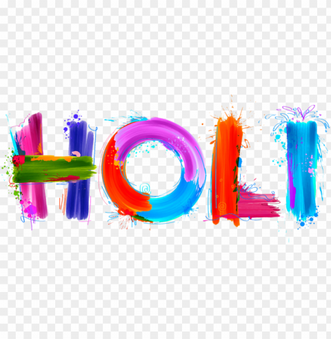 holi free download - happy holi word Isolated Object in Transparent PNG Format