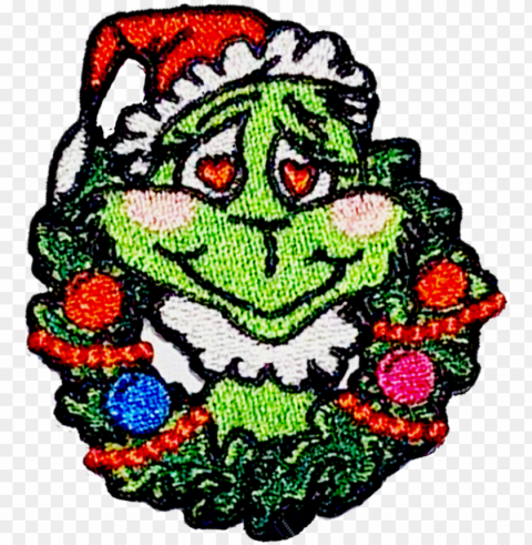 holiday grinch patch PNG file without watermark