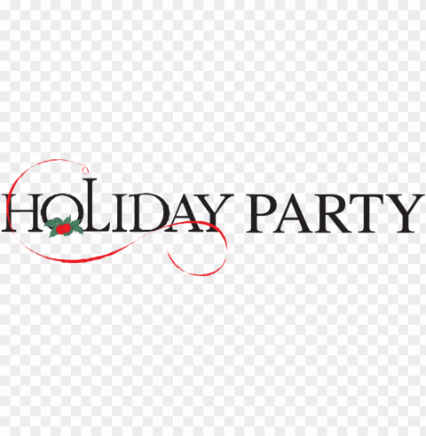 holiday party - holiday party text PNG Image Isolated on Clear Backdrop