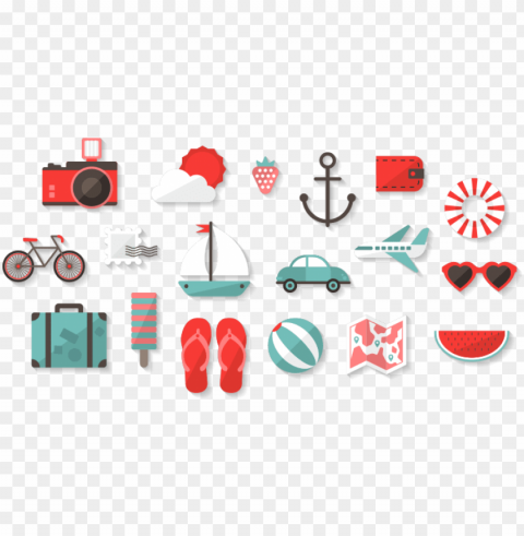 holiday vector - summer holidays Clean Background Isolated PNG Illustration