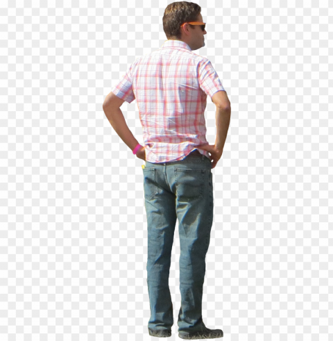 hombre observando photoshop people men - persona de espaldas Transparent PNG Isolated Illustrative Element