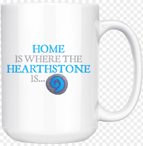 home is where the hearthstone is mug - beer stei PNG Image Isolated on Clear Backdrop