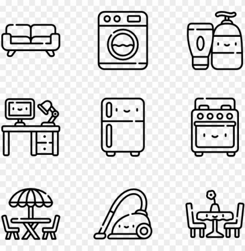 home & living 50 icons - travel icon transparent Isolated Item on Clear Background PNG