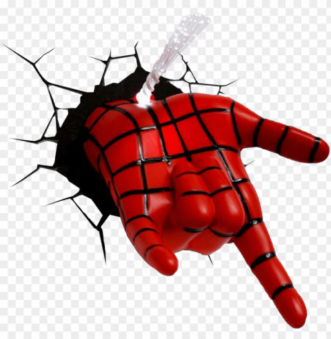homem aranha - spider man hand night light Isolated Graphic with Clear Background PNG