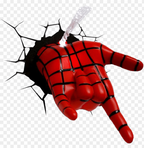 homem aranha - spider man hand night light Isolated Graphic with Clear Background PNG PNG transparent with Clear Background ID af20e51e