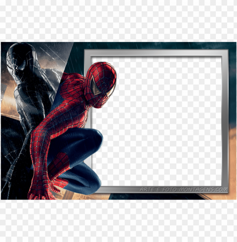 homen aranha spider man - moldura homem aranha convite Transparent PNG pictures for editing