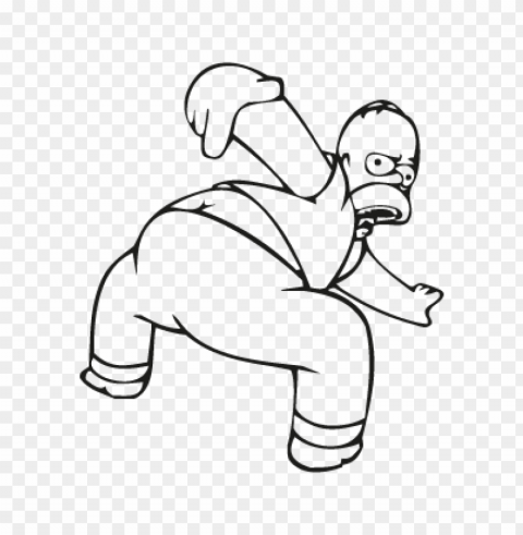 homer butt homero trasero vector free download High-quality transparent PNG images comprehensive set