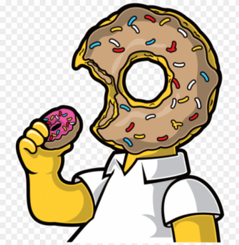homer simpson doughnut eating doughnut t - homer simpson donut t shirt Isolated Subject on HighQuality Transparent PNG