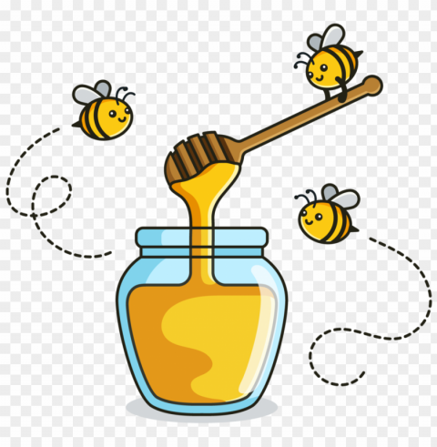 honey food design PNG transparent graphics for download - Image ID b847b85b