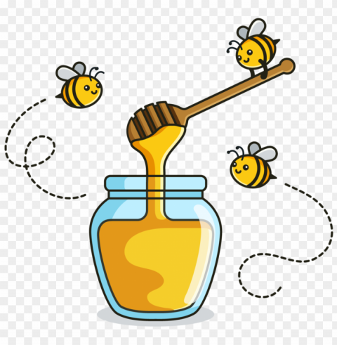 Honey Food Design PNG Transparent Graphics For Download