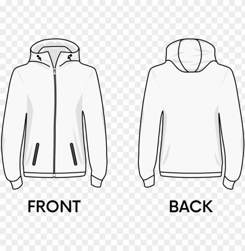 hoodie t-shirt jacket collar - hoodie jacket template Transparent PNG images free download