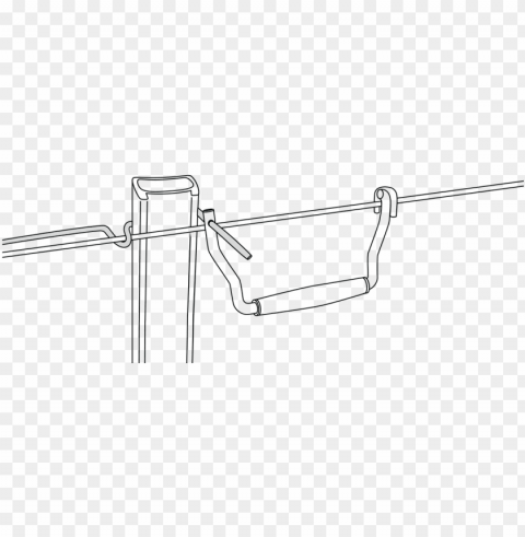 hook qt on fencing wire - line art PNG transparent designs