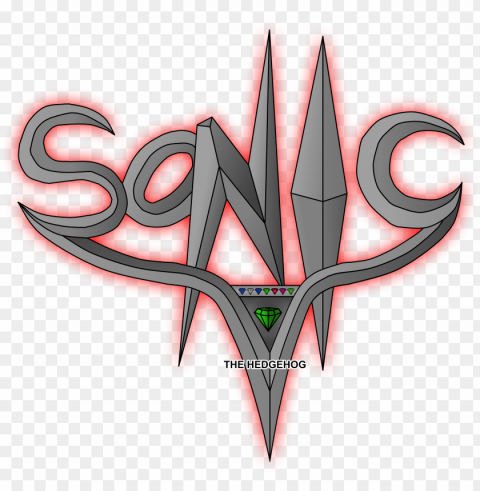 hope you enjoy - sonic the hedgehog custom logo Isolated Element with Clear Background PNG