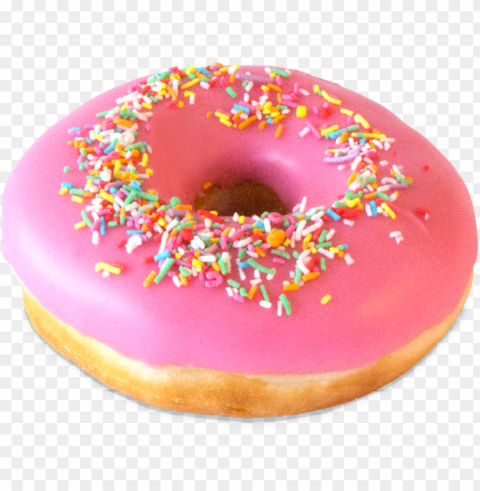 horiz 900x600-36 - pink icing sprinkle doughnut Isolated Design Element on Transparent PNG