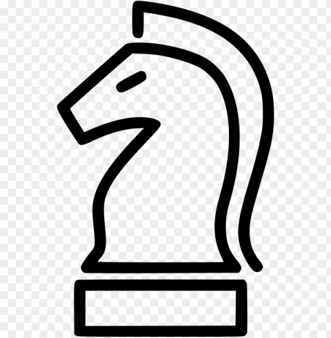 horse chess piece knight - horse chess icon Clean Background PNG Isolated Art