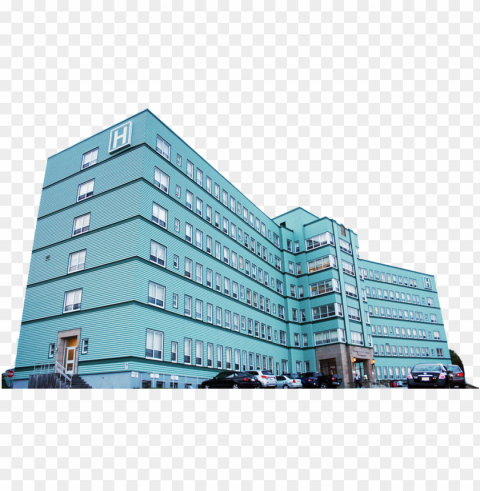 hospital clinic urban city healthcare center Transparent Background Isolated PNG Design Element