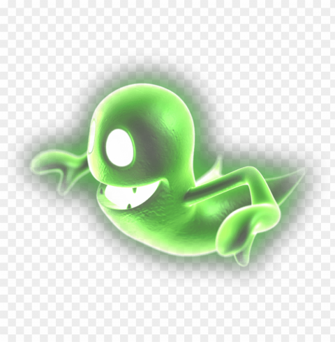 Host-transparent - Luigis Mansion Dark Moon Green Ghost PNG With Clear Overlay