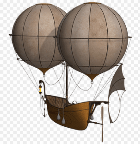 hot air balloon aircraft balloon airship f - steampunk hot air balloon PNG for overlays