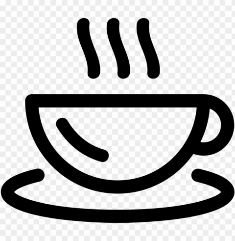 hot coffee mug outline svg icon download - emoticon de taza de cafe PNG images with alpha transparency free