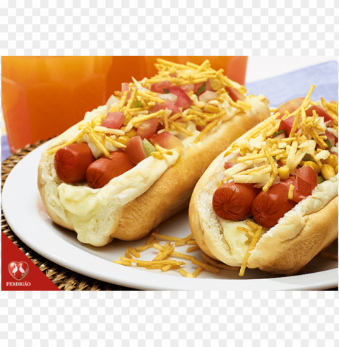 hot dog completo PNG with clear background set