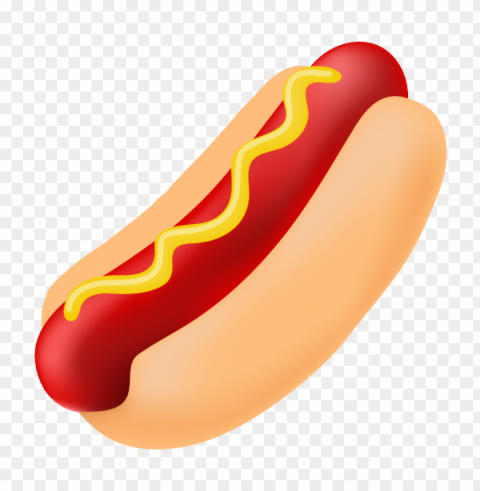 hot dog food clear Transparent Background PNG Object Isolation