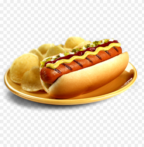 hot dog food wihout Transparent background PNG stock