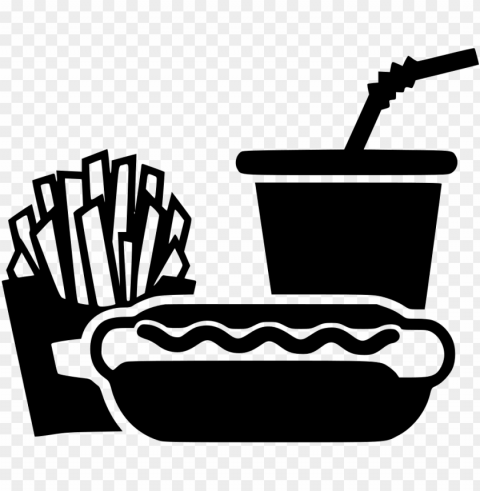 hot dog sausage soda cup french fries svg - hamburger and fries Transparent Background PNG Isolated Icon PNG transparent with Clear Background ID 2b4ca5d2