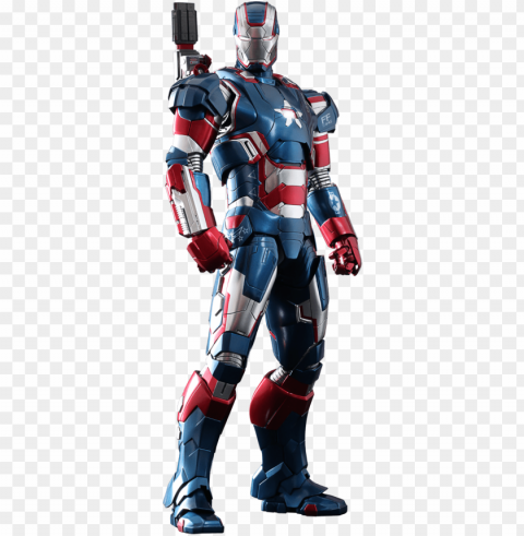 hot toys iron patriot sixth scale figure - marvel iron patriot PNG cutout