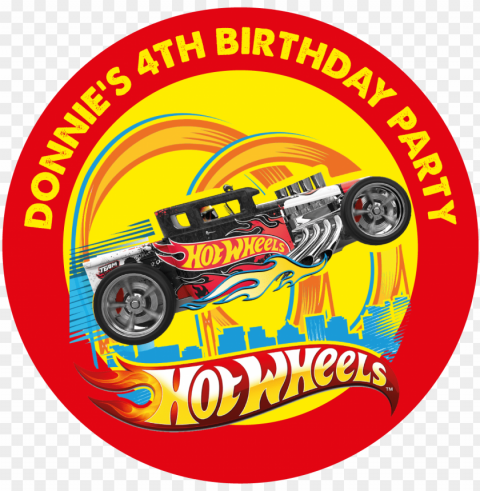 hot wheels party box stickers - hot wheels cars logo Transparent Background PNG Isolated Element