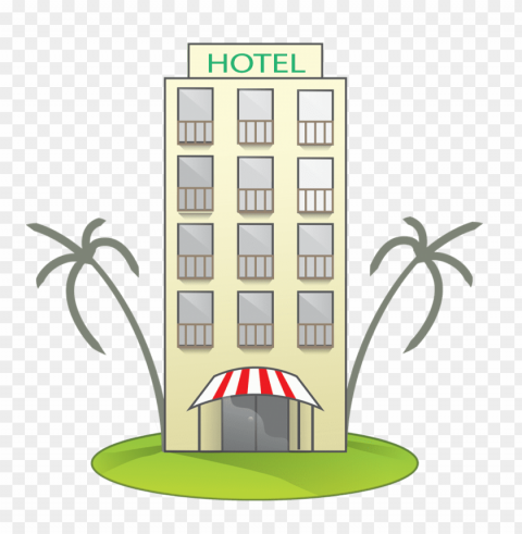 hotel Isolated Icon on Transparent PNG