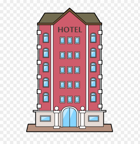 hotel Isolated Object with Transparent Background PNG