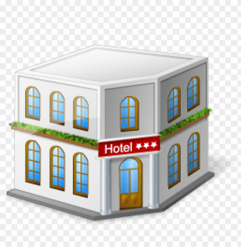 hotel Isolated Subject with Transparent PNG