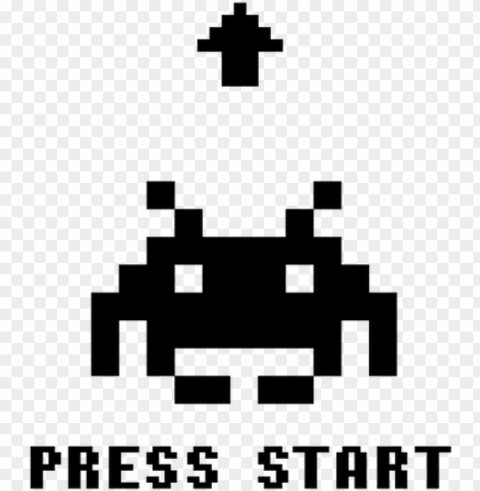 hoto - space invaders press start PNG files with no royalties