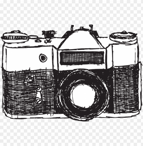 hotographic film kodak camera watercolor painting - camera drawing Transparent Background Isolated PNG Design