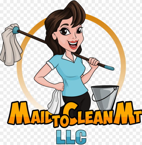 house cleaning faqs - cartoon cleaning services logo High-quality transparent PNG images comprehensive set