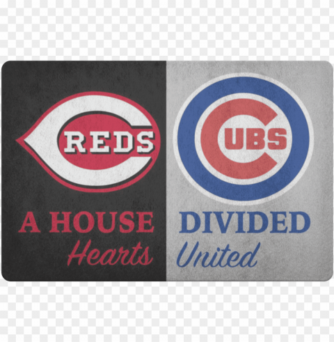 house divided man cave decor cubs cincinnati reds hearts - chicago cubs PNG files with transparent backdrop complete bundle
