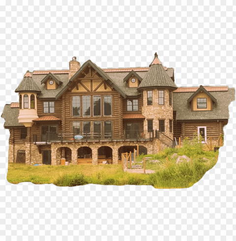 house mansion home bighouse stone stonehouse picture - mansion manor house house clipart Isolated PNG Element with Clear Transparency