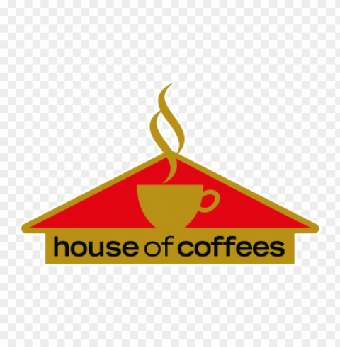 house of coffees vector logo free download HighResolution PNG Isolated Artwork