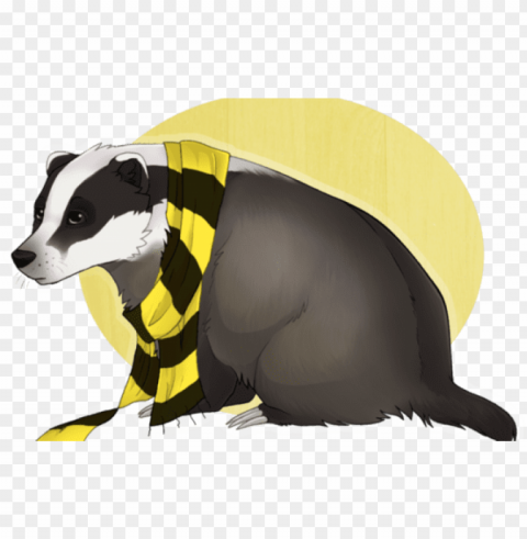 house of hufflepuff - hufflepuff honey badger Isolated Element in Transparent PNG