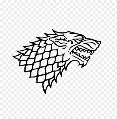 house stark of thrones - game of thrones direwolves logo PNG transparent images bulk